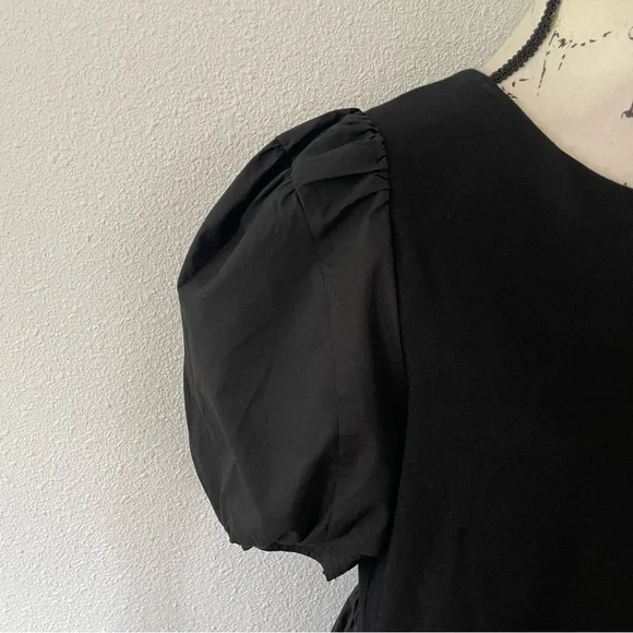 Sold! English Factory Black Puff Sleeve Mini Dress - Picture 9 of 14